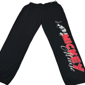 Mickey Mouse 100 Years Joggers Womens XL Black Disney Exclusive Graphic Print